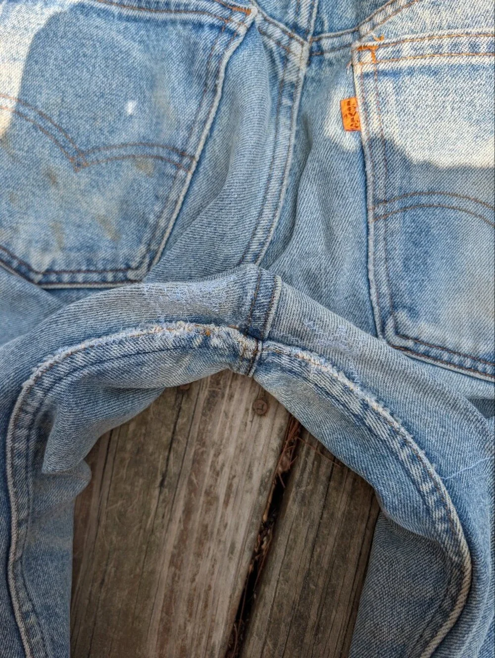 Vintage 80s Levi's Orange Tab 20505 Denim Jeans Classic Character Faded Vtg